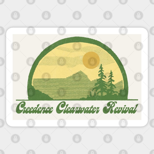 Creedence Clearwater Revival / Retro Style Sunset Design Sticker by DankFutura